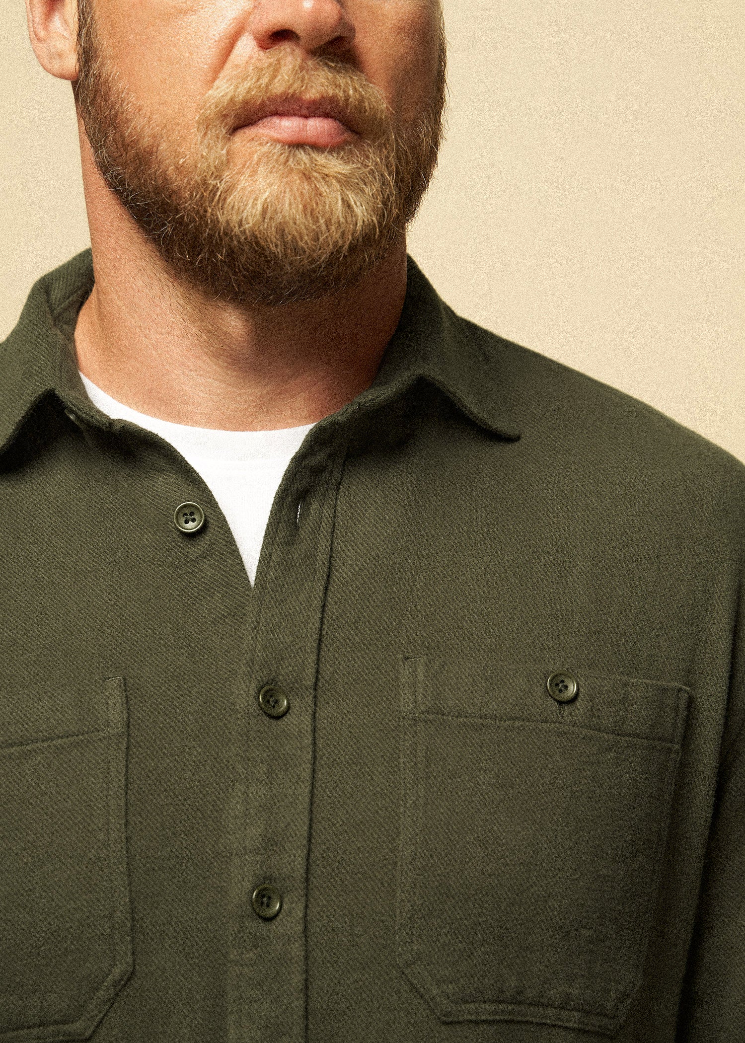 Men's Tall 2-Pocket Twill Button-Up Shirt in Black & Grey Plaid
