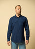        LJ-Men-Double-Weave-Shirt-Vintage-Midnight-Navy-front