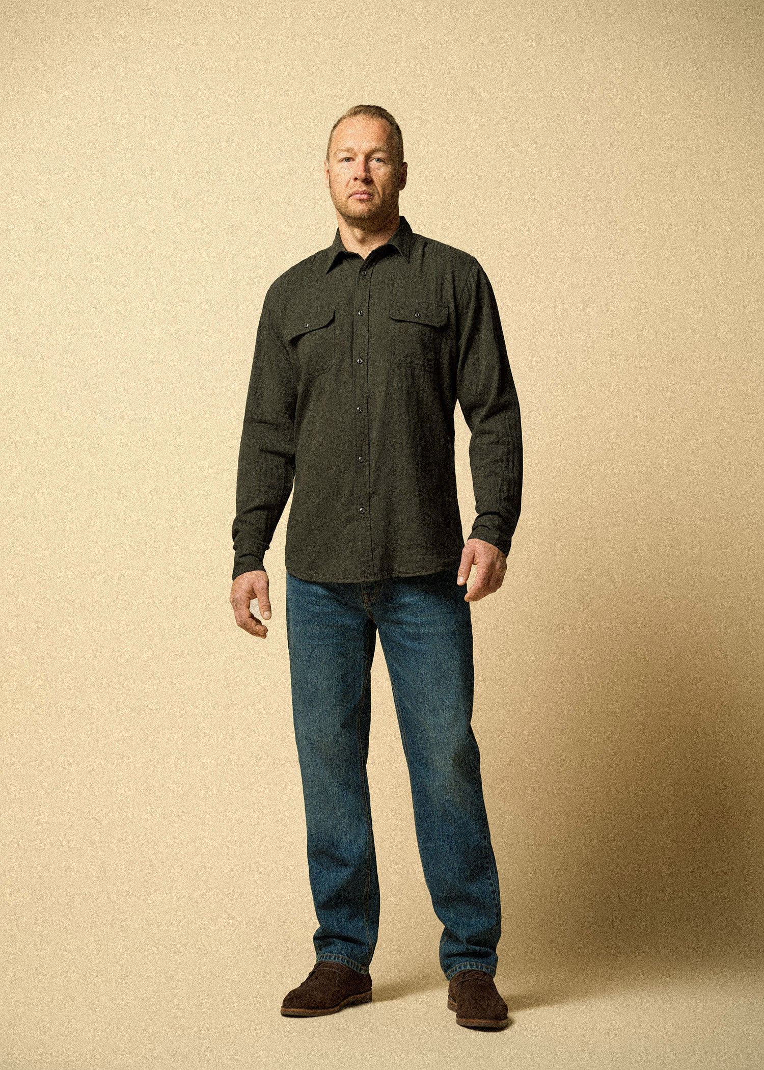         LJ-Men-Double-Weave-Shirt-Vintage-Thyme-Green-full