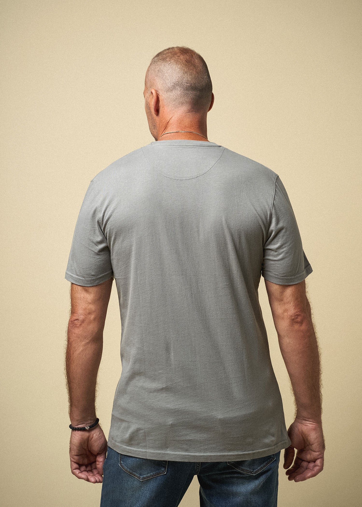 Men's Tall Crew Neck Tee in Pewter