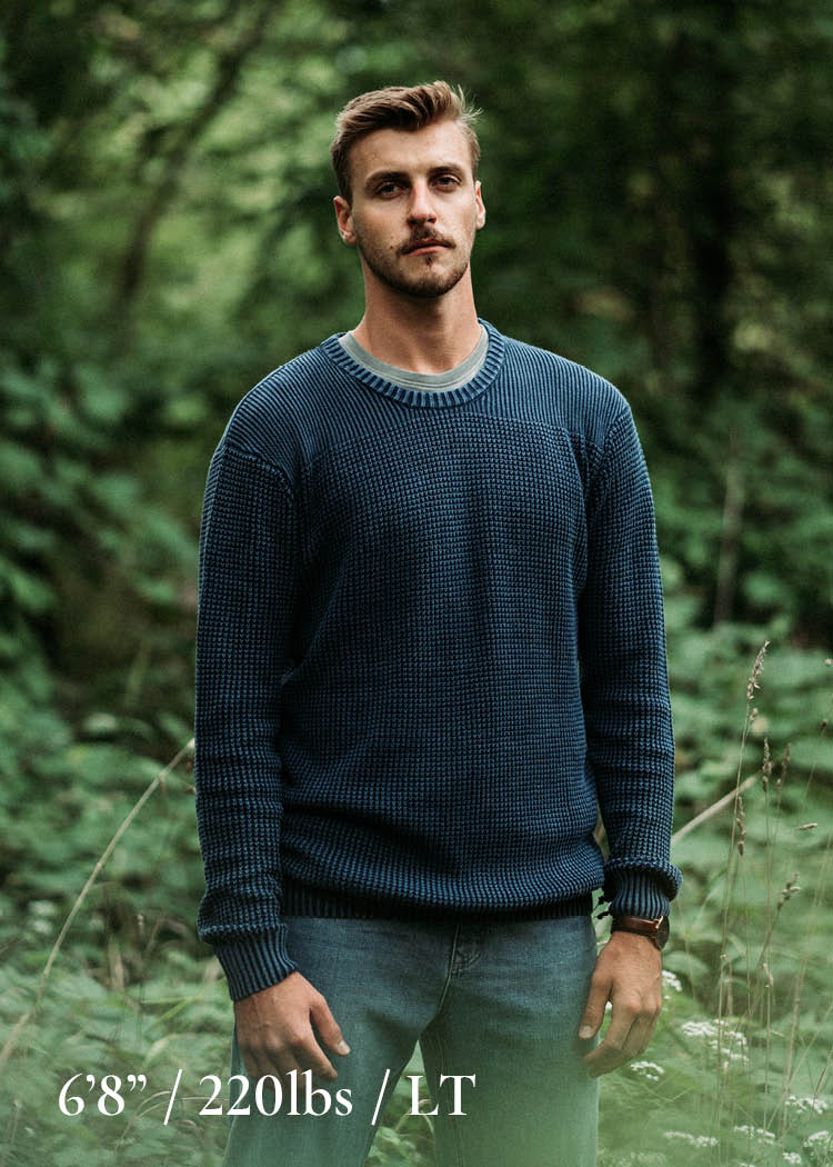 longjohn-tallmens-acidwashsweater-blue-sizeinfo